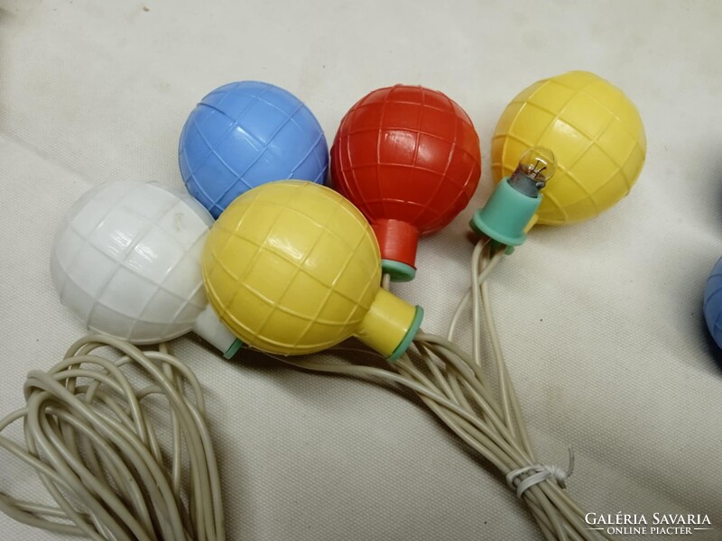 Régi, retró karácsonyfa égősor, izzósor  18 darabos,   --15--