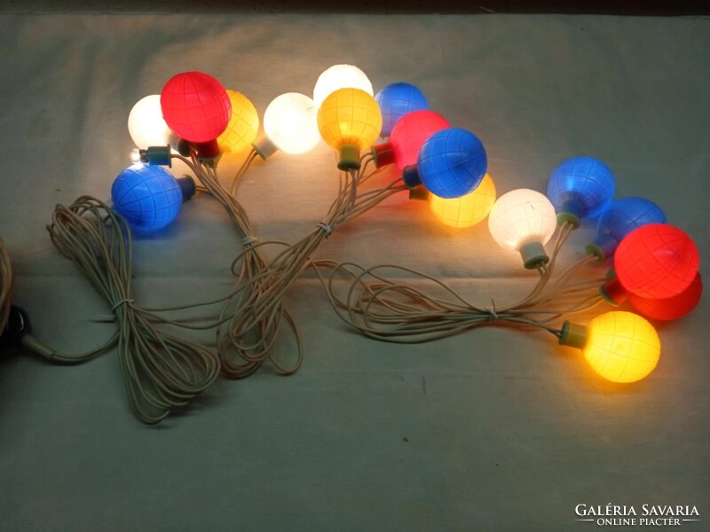 Régi, retró karácsonyfa égősor, izzósor  18 darabos,   --15--