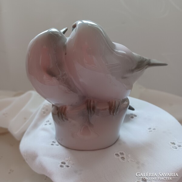 Zsolnay porcelán cinke madár pár
