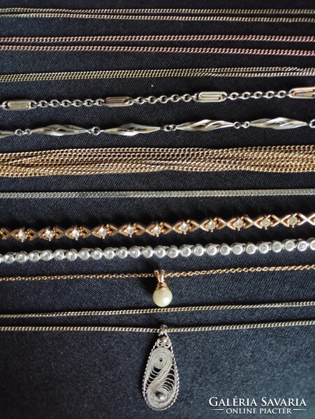 Arany ezüst színű bizsu karkötők nyaklánc csomag