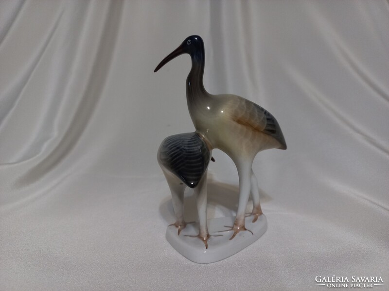 Hollóházi porcelán Íbisz madárpár hibátlan állapotban