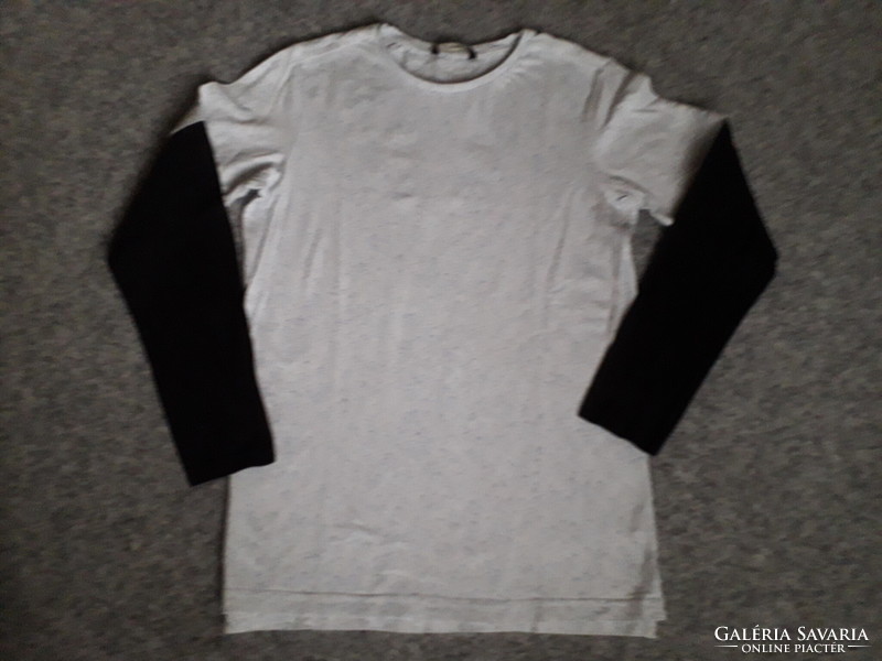 George fehér/spriccelt pamut hosszú ujjú felső póló 158-164 új