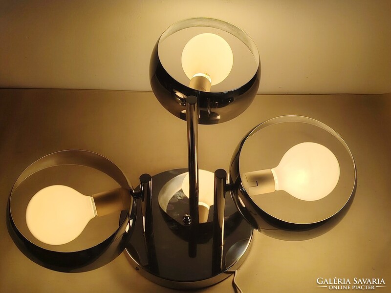 Space age Űrkorszaki króm mennyezeti lámpa Etro ALKUDHATÓ