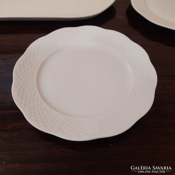 Fehér Herendi porcelán süteményes készlet