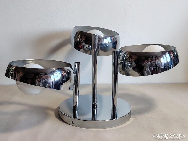 Space age Űrkorszaki króm mennyezeti lámpa Etro ALKUDHATÓ