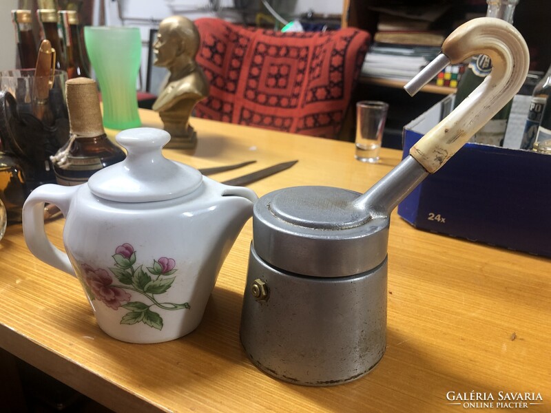 Retro régi hollóházi porcelán kotyogós kávéfőző (20cm)