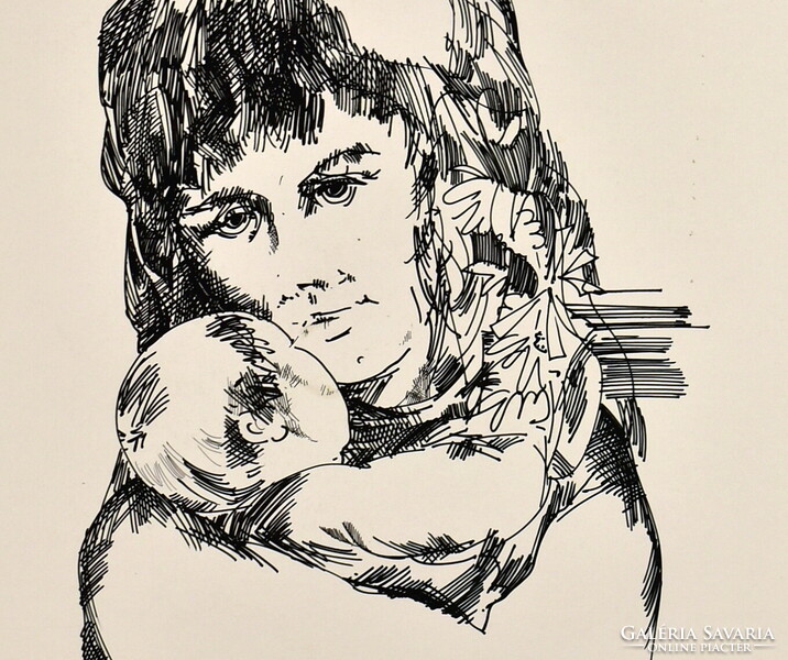 Mezey István (1945–2012) ANYA GYERMEKKEL