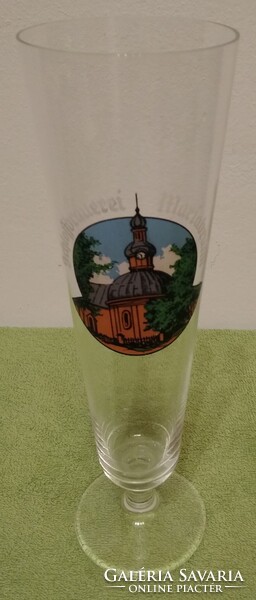 Mariabrunn Schloßbrauerei sörös üvegpohár - 0,3 literes - 7 x 24 cm.