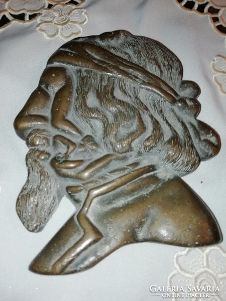 Bronz fej szép régi hibátlan állapotú AZ alkotásba rejtett akt .Több száz aukció és akció vegye - vi