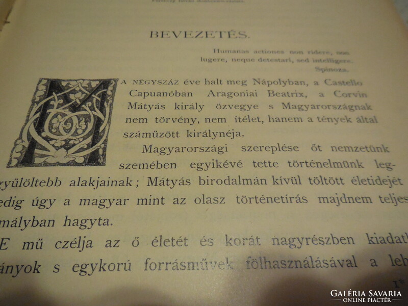 BEATRIX KIRÁLYNÉ  1457 - 1808 .  Magyar életrajzok , írta Berzeviczy Albert  1908. újköntösben