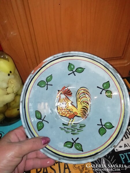 Folk plate with rooster in the condition shown in the pictures, many auctions and promotions, buy or sell