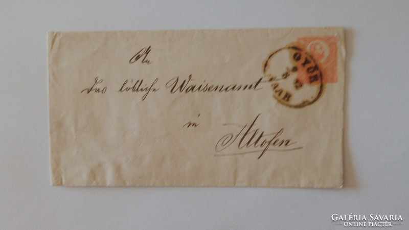 1871. Kőnyomat 5 Kr dijjegyes boritékon