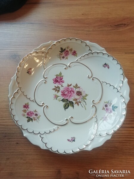 Zsolnay rózsamintás tányér, kínáló tál