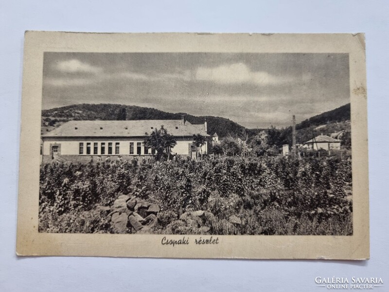 CSOPAKI részlet fekete-fehér régi postatiszta képeslap