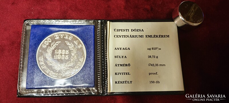 Újpesti Dózsa Ezüst Centenáriumi Emlékérem - Ritkaság a Gyűjteménybe