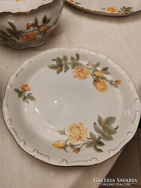 Zsolnay sárgarózsás 23 db-os étkészlet