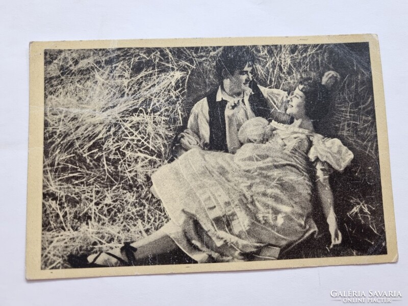 Ruttkai Éva és Soós Imre "Liliomfi" c. filmből fekete-fehér régi képeslap, fotólap