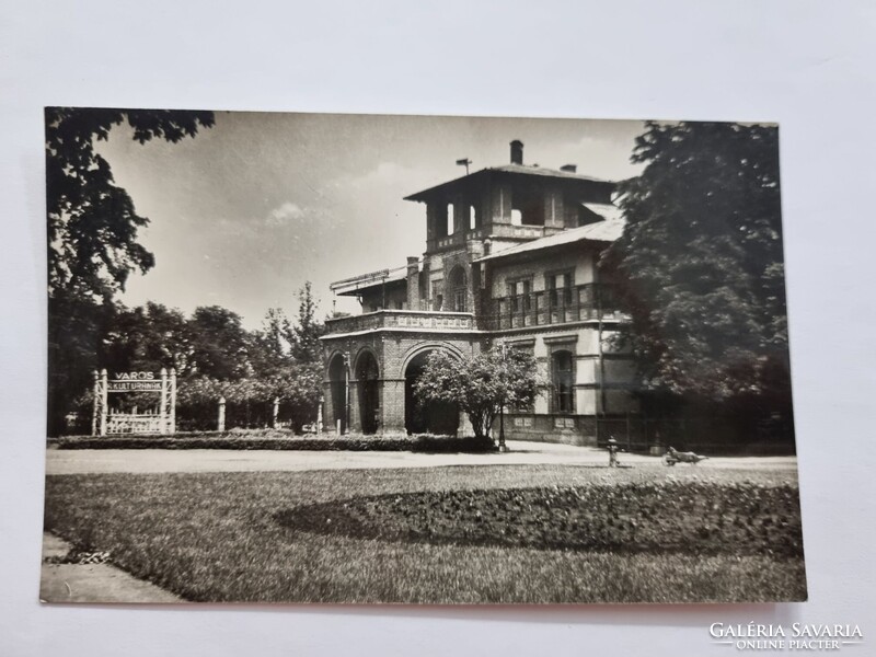 MISKOLC Népkert fekete-fehér régi postatiszta képeslap