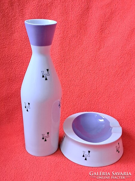 Ritka Royal Dux art deco váza és hamuzó / hamutál, Jaroslav Jezek alkotása