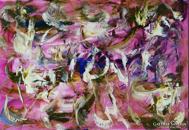 Baján Ildikó festmény 70 x 100 cm.