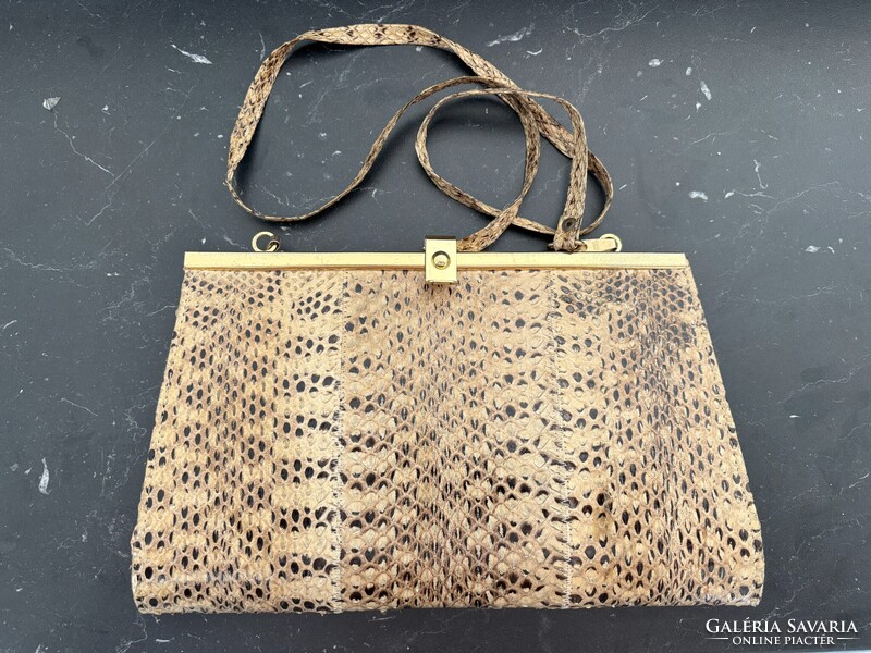 Exkluzív kígyóbőr Női alkalmi táska a 80-as évekből.
