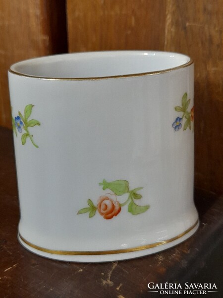 Herendi Pipacs Virágos Porcelán Cigaretta tartó.6 x 5.5 cm.
