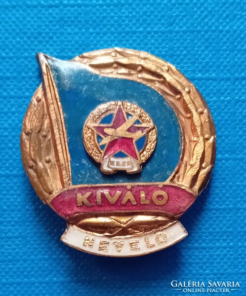 Magyar Repülő Szövetség , Kiváló Nevelő jelvény ,  Rákosi korszak. 7 es vésett sorszám