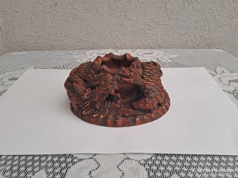 1,-Ft Antik Kínai kerámia sárkány talán temjén égető