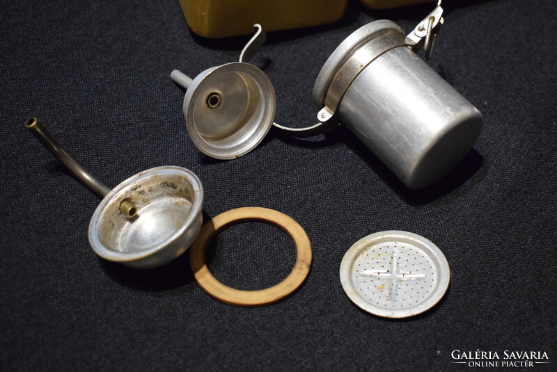 Sport Presso régi túra kiránduló kemping kávéfőző készlet módosított Fémfeldolgozó V. Szeged