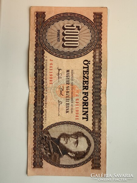 1993-as 5000 forint szép állapotban