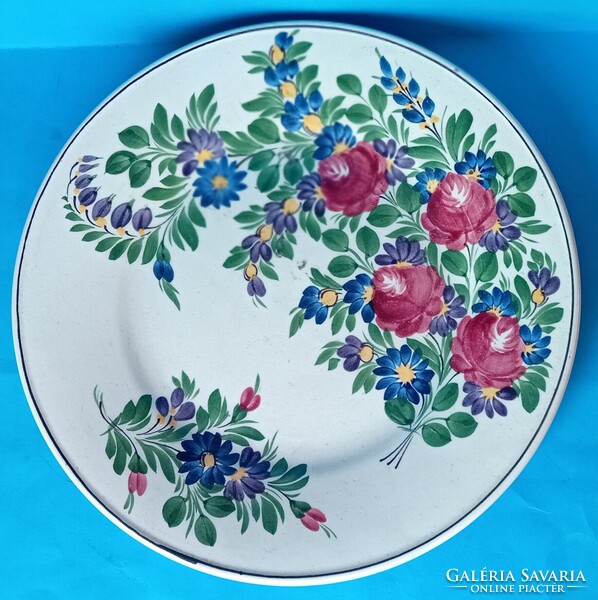 Banyitné : Festett  nagyméretű kerámia fali tál