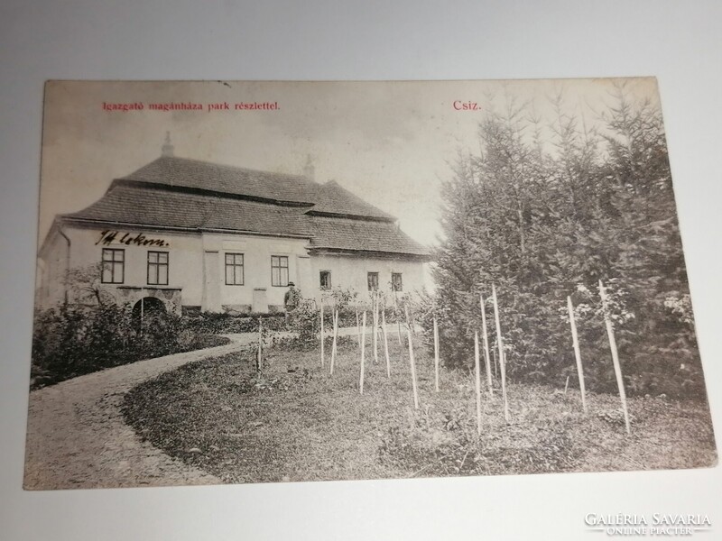 Csíz (Csíz fürdő) az igazgató magán háza park részlettel  1909-ben     1060.