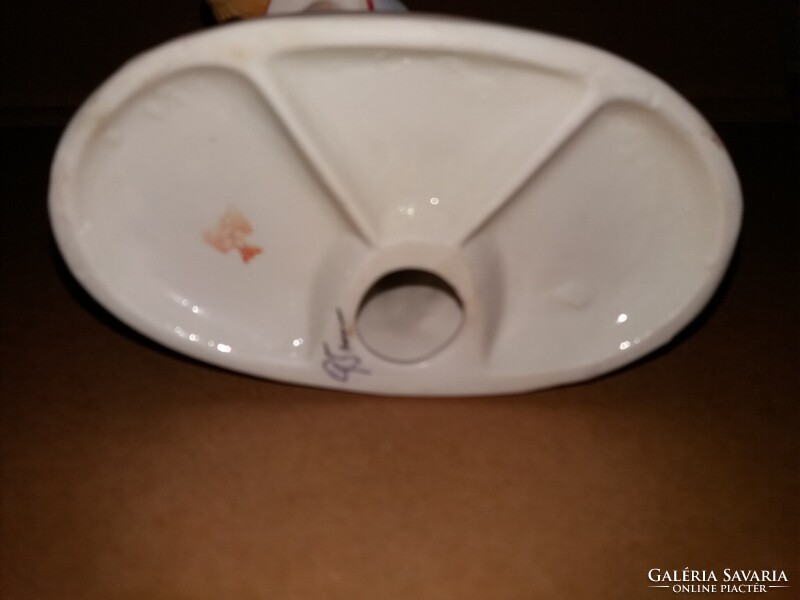 SZÉPSÉGES 1940'S Vintage NÉMET THÜRINGIA porcelán GRAFENTHAL -CARL SCHEIDIG - PIROSKA ÉS A FARKAS