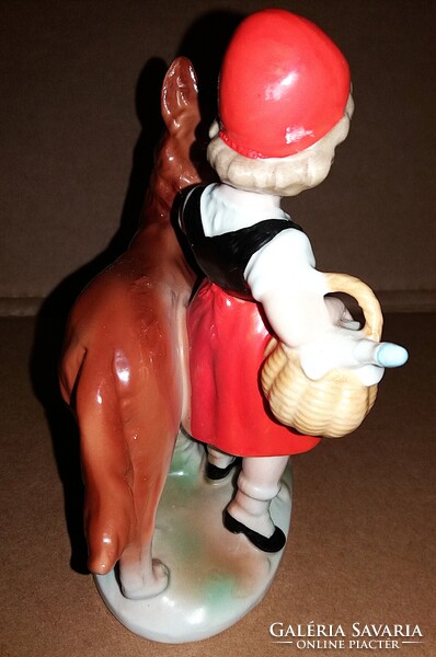 SZÉPSÉGES 1940'S Vintage NÉMET THÜRINGIA porcelán GRAFENTHAL -CARL SCHEIDIG - PIROSKA ÉS A FARKAS