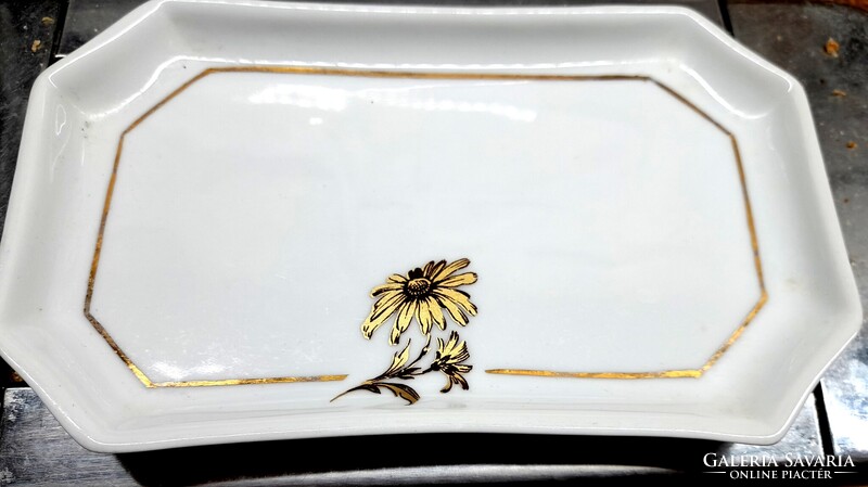 Hollóházi virágmintás gyűrűtartó /kínáló