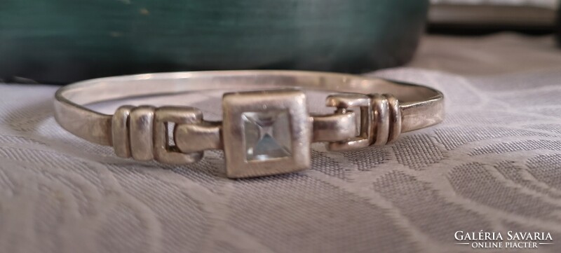 Ezüst karkötő/Aquamarin