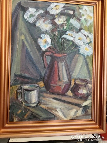 BOR PÁL (1889-1982) kubista csendélet (65 x 46 cm)