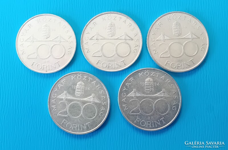 9 db  200 Forintos 1994 évi , nagyon szépek