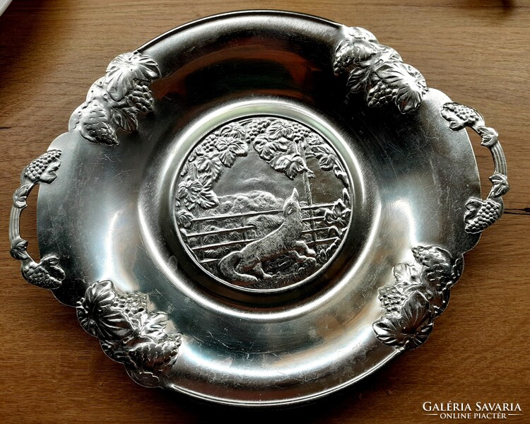 Fém asztalközép róka motívummal