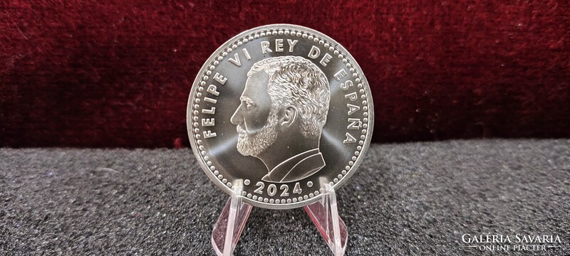 VI. Fülöp spanyol király ezüst colorizált érme – 40 EURO