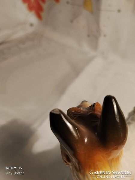 Antik Ens porcelán kutya