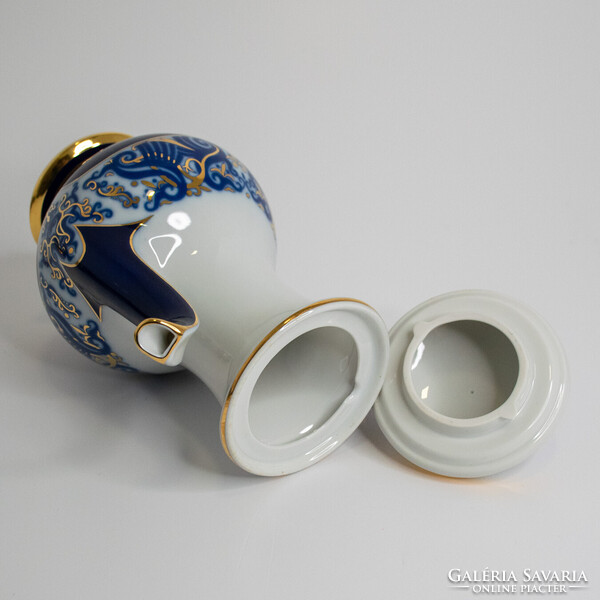 1FT-ról! Hollóházi Cobalt Mátrix mintás kísérleti kávés készlet