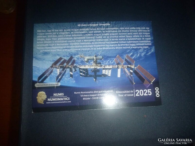 45 éves a Szovjet-Magyar Űrutazás  100,-Ftos bliszter  eladó! PP