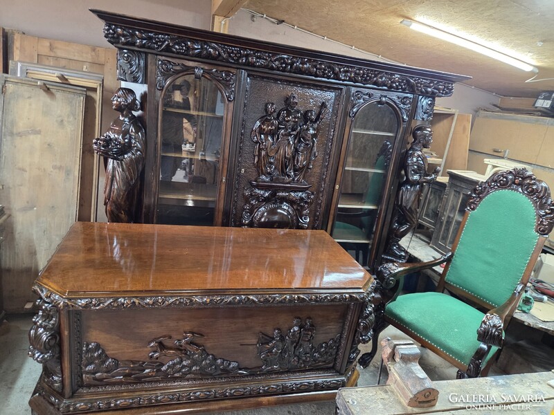 Neoreneszánsz dolgozószoba restaurált