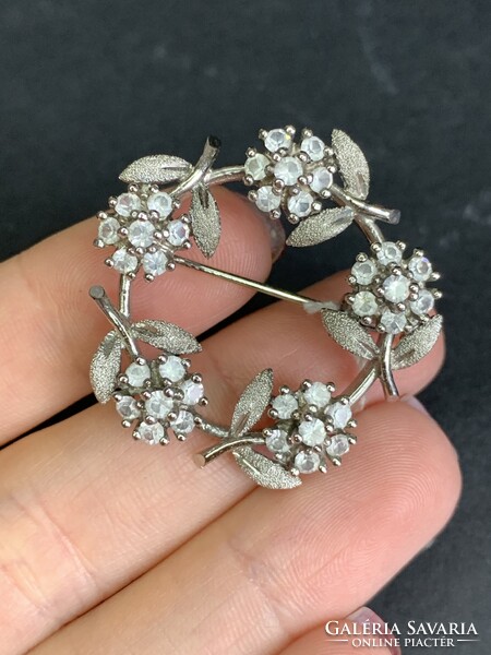 Antik ezüst bross kitűző