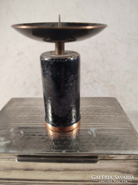 Képcsarnokos tűzzománcozott gyertyatartó 258