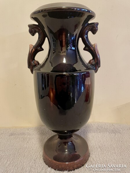 Mázas, magasfényű kerámiaváza - 32 cm