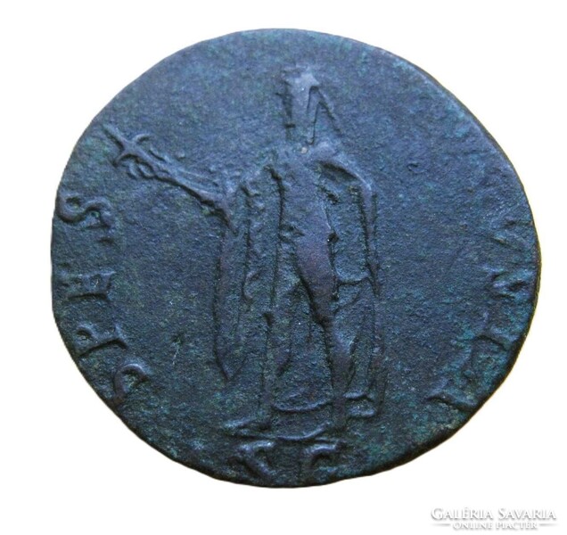 Római bronz CLAUDIUS I Barbár veretű Sestertius Róma Spes 17,7 gr/31mm