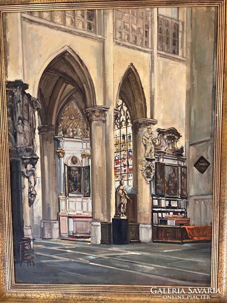 The church - egy nagyméretű festmény a XX. század elejéről