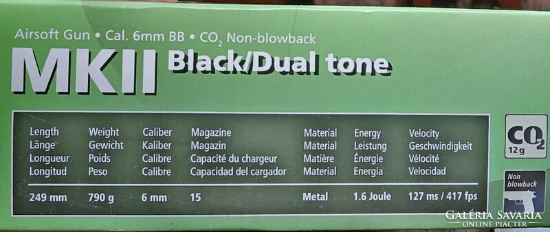 ASG MK II. Black Dual tone -Co2-  6 mm airsoft pisztoly